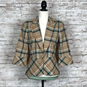 Trina Turk plaid blazer